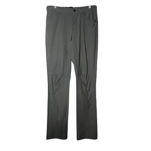 Eddie Bauer Mens Gray Technical Hiking Pants Five Pocket Straight Leg Size 32X32